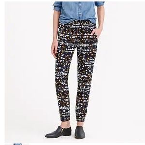 J. Crew TURNER PANT IN HIDDEN FLORAL